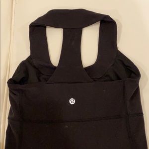 Lululemon Size 4 (Built in Bra) Black Tank